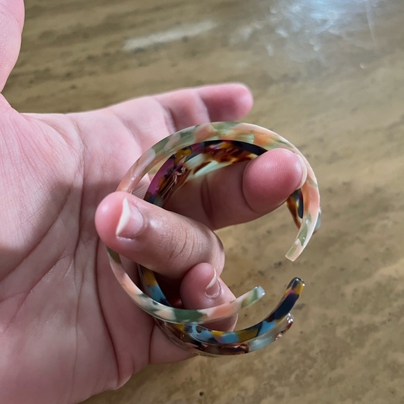 Set of 3 imitation tortoise cuffs - Picture 2 of 3